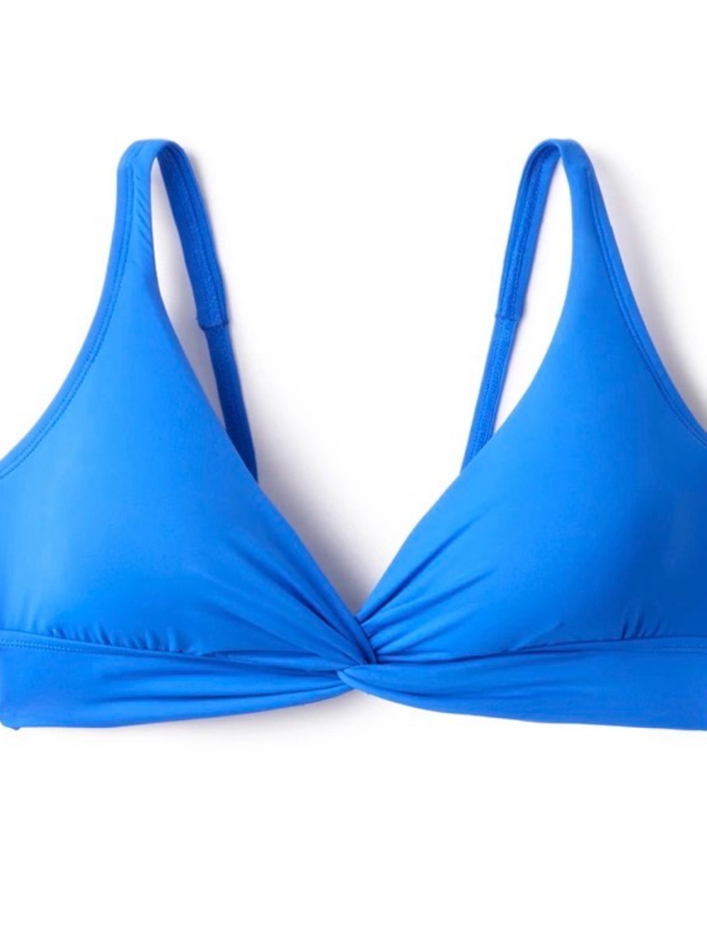Cerulean Sea Green Twist-Front Bikini Top. NWOT